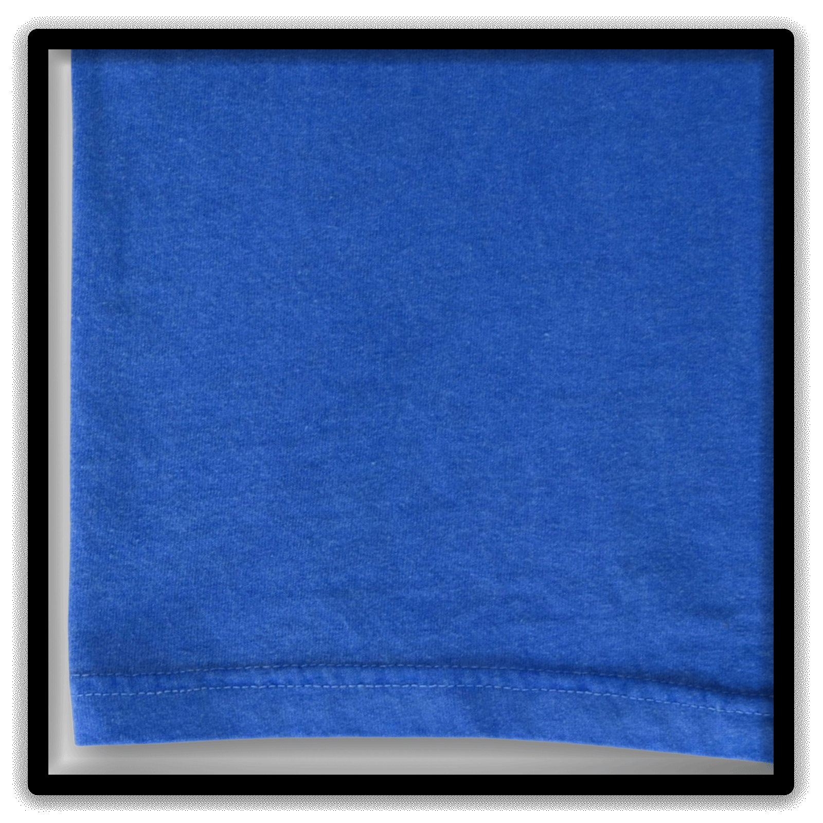 Printer's Dozen - 12 Vintage Double-Stitch Blank T-Shirts - Blue / XL, bottom hem detail