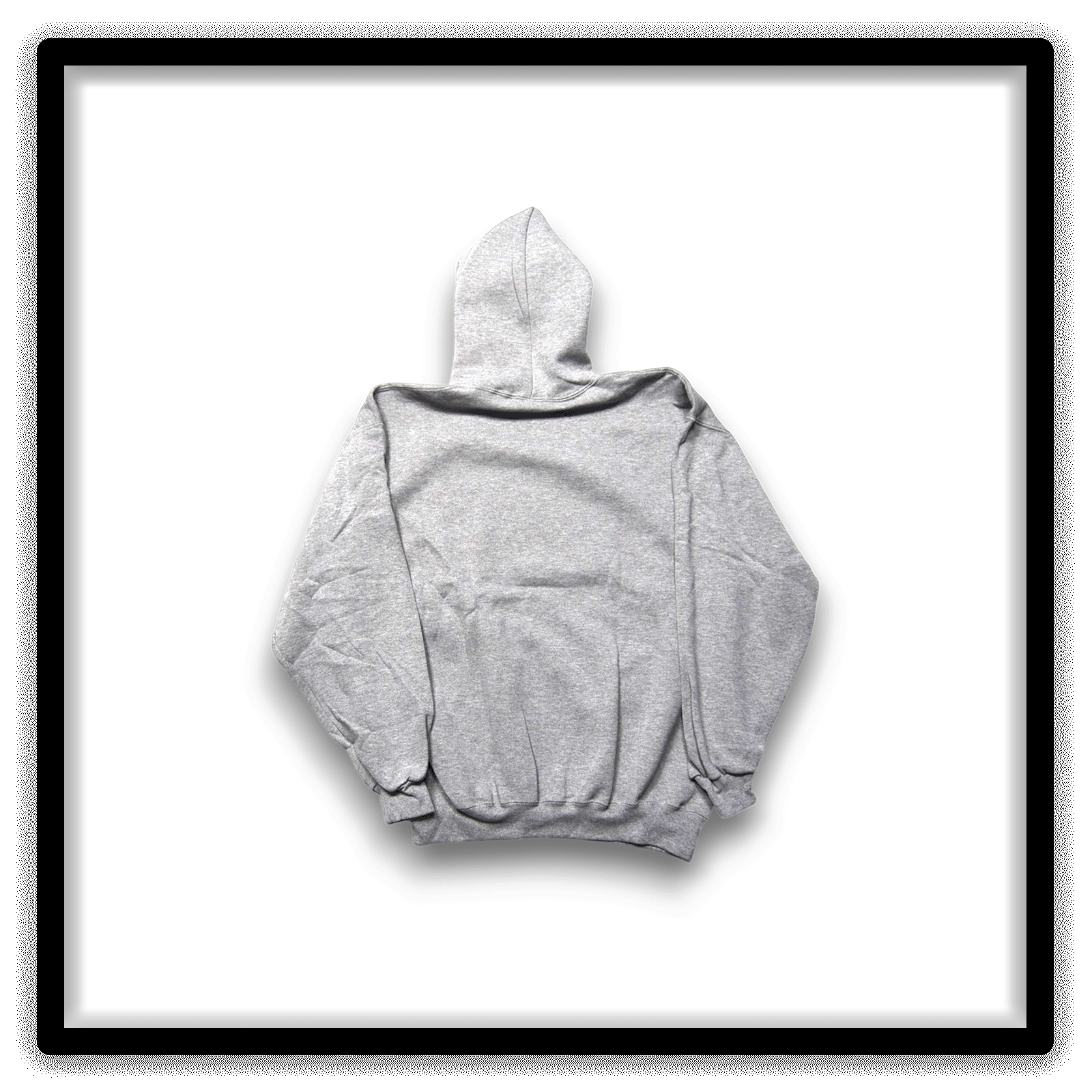 Vintage Russell Athletic heather gray blank hoodie, back view