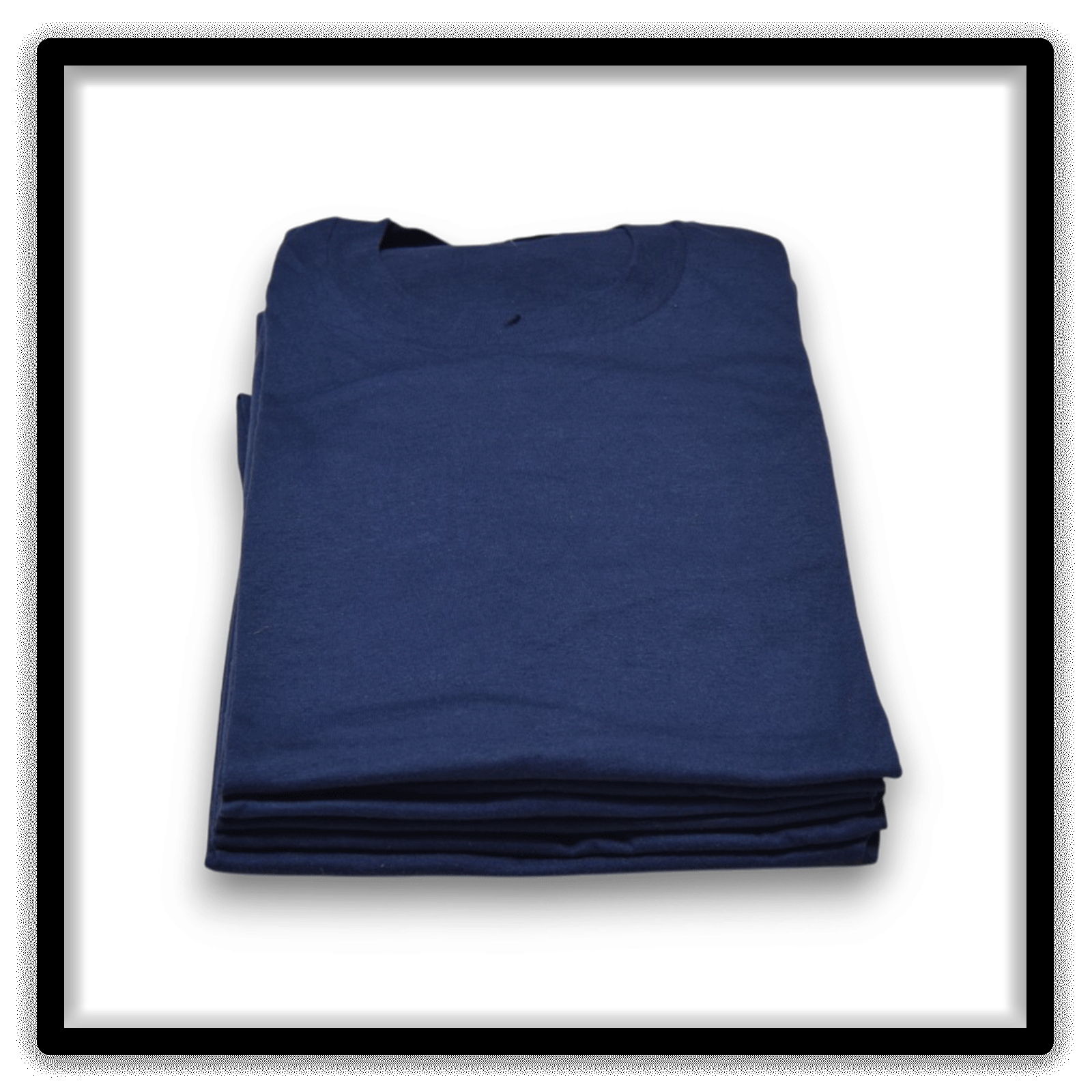 Printer's Half Dozen Blue Large vintage single-stitch blank T-shirts, stack front