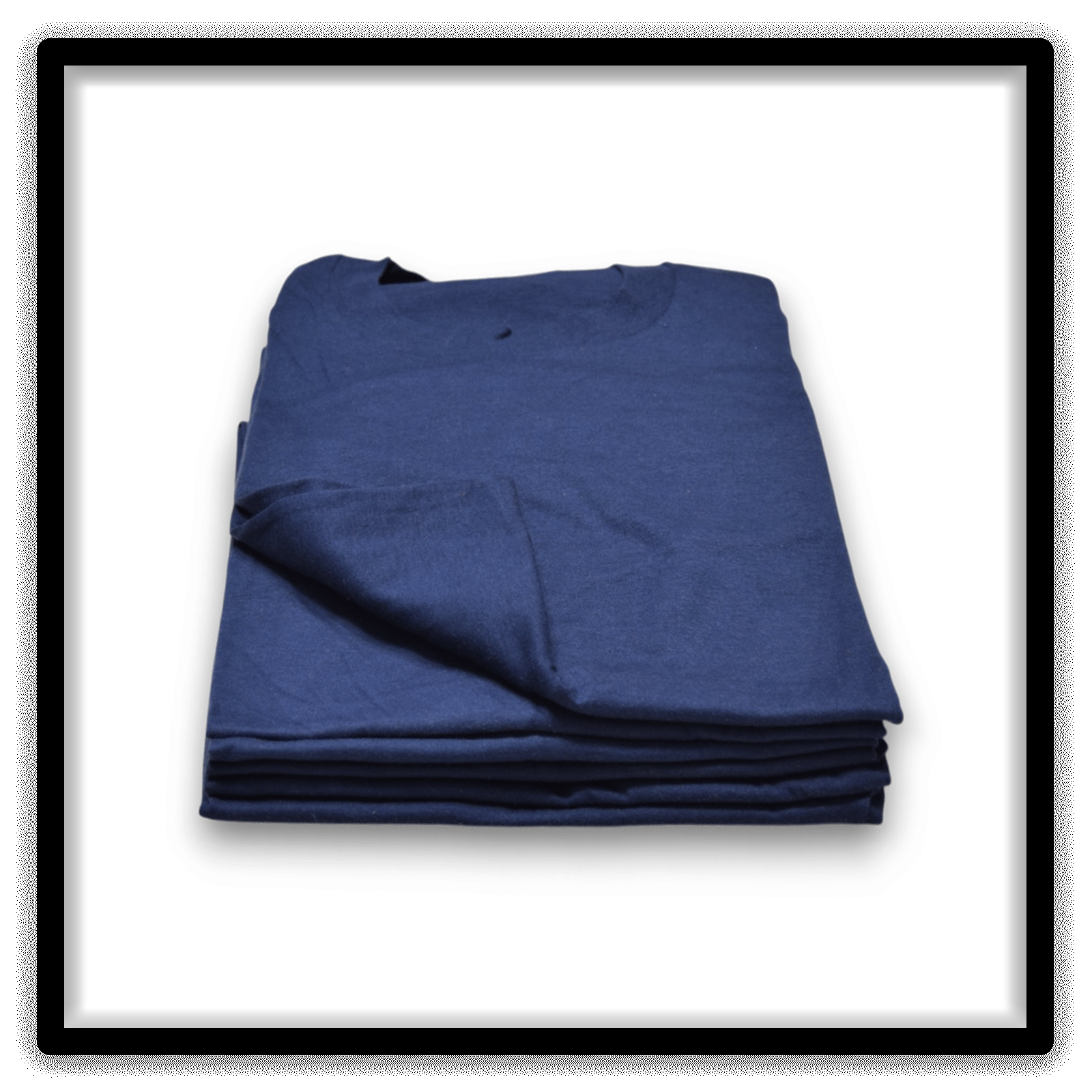 Printer's Half Dozen Blue Large vintage single-stitch blank T-shirts, lifted top front
