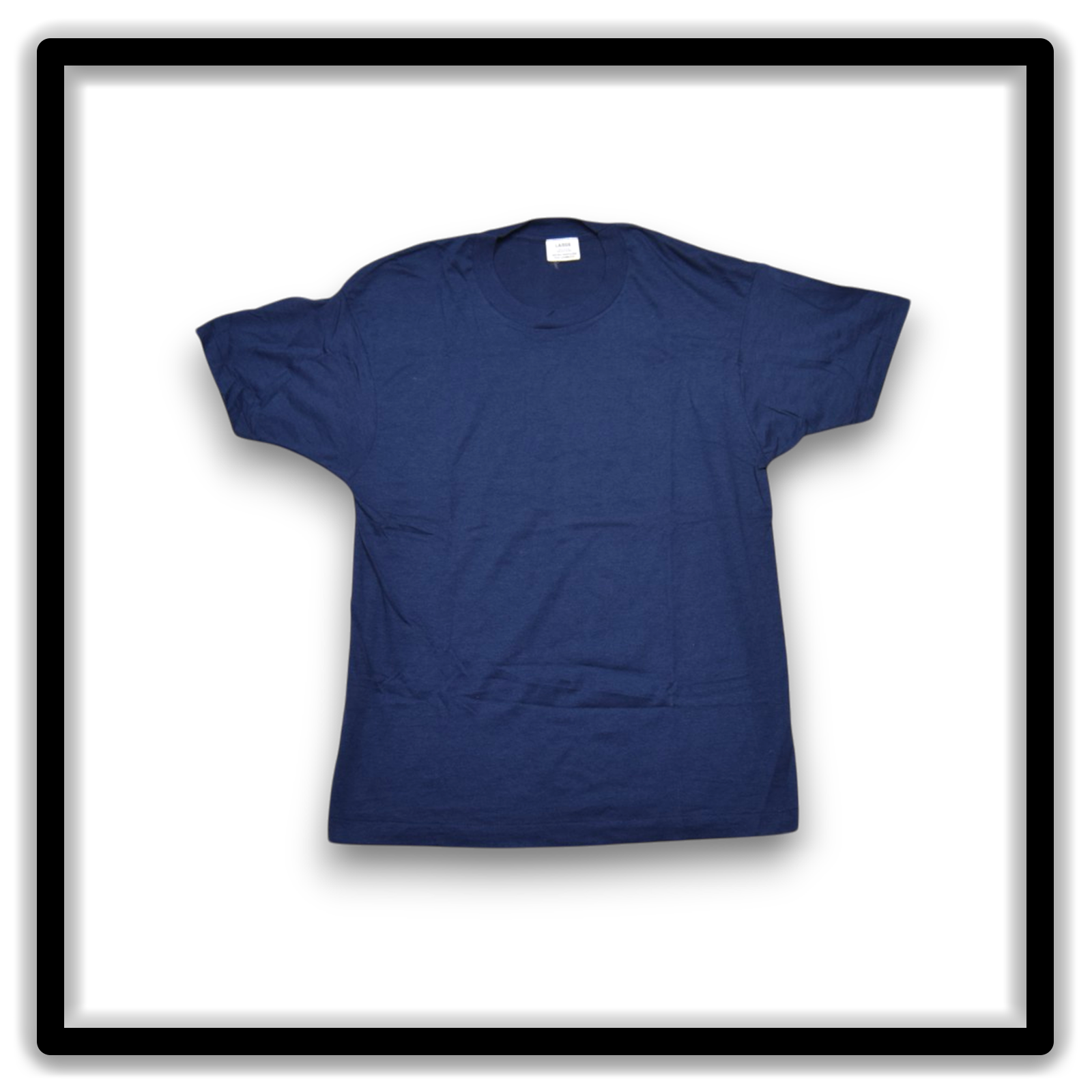 Printer's Half Dozen Blue Large vintage single-stitch blank T-shirts, full shirt front