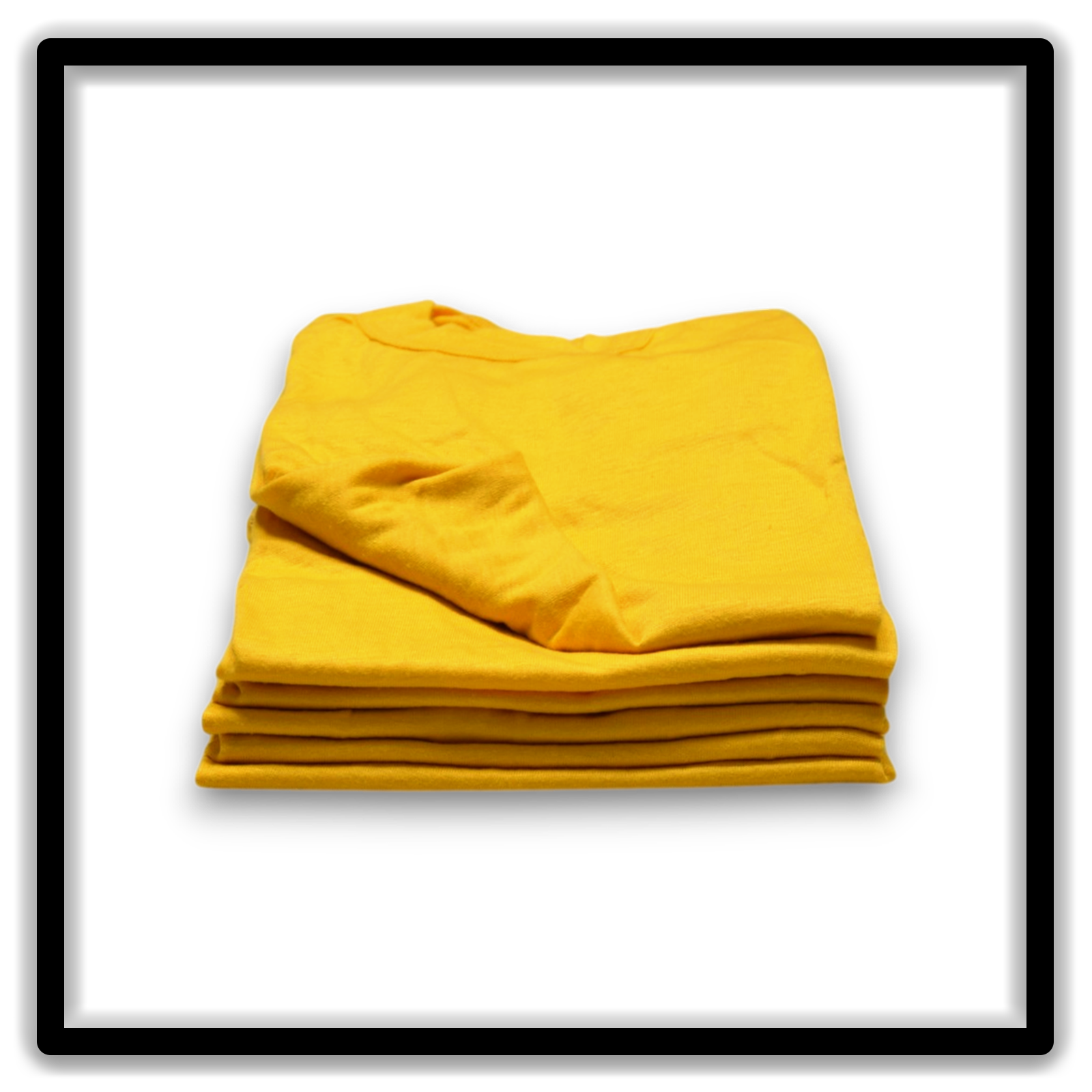 Real Vintage Blanks gold small single-stitch T-shirts Printer's Half-Dozen stack front