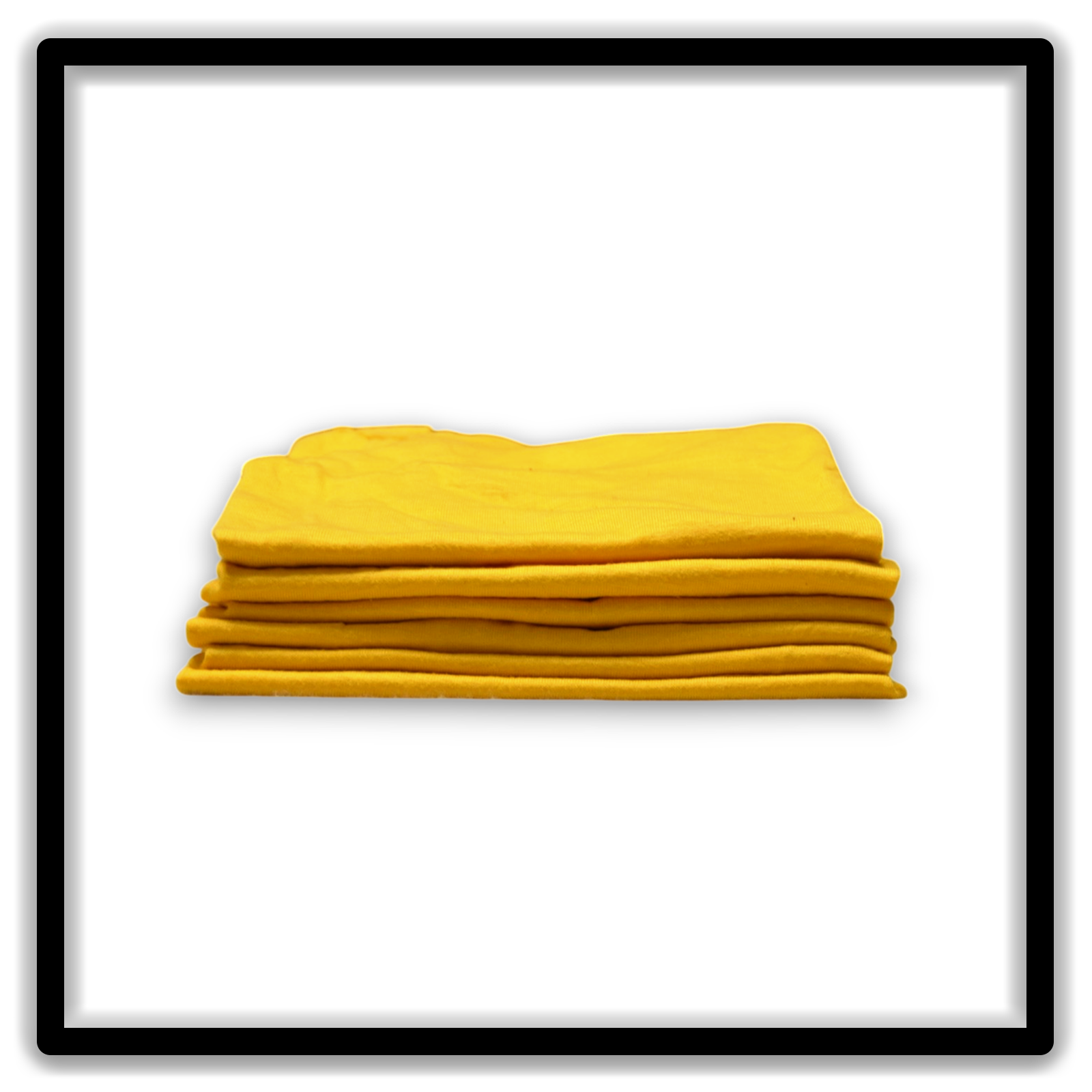 Real Vintage Blanks gold small single-stitch T-shirts Printer's Half-Dozen stack side angle