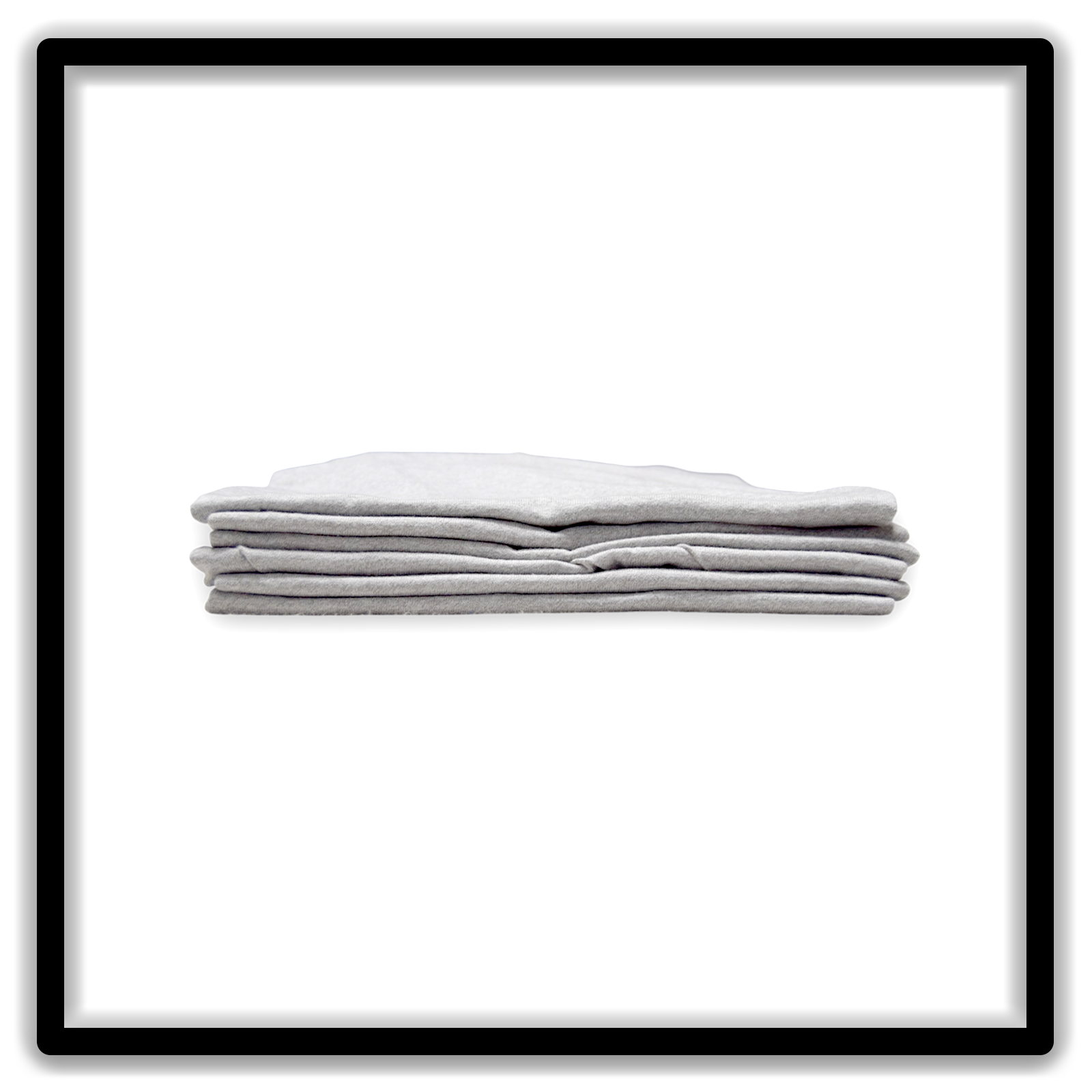 Printer's Half Dozen Heather Gray Medium vintage single-stitch blank T-shirts, stack side