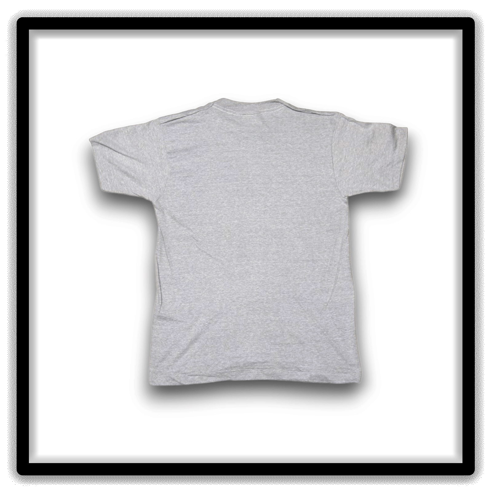 Printer's Half Dozen Heather Gray Medium vintage single-stitch blank T-shirts, full shirt back alternate