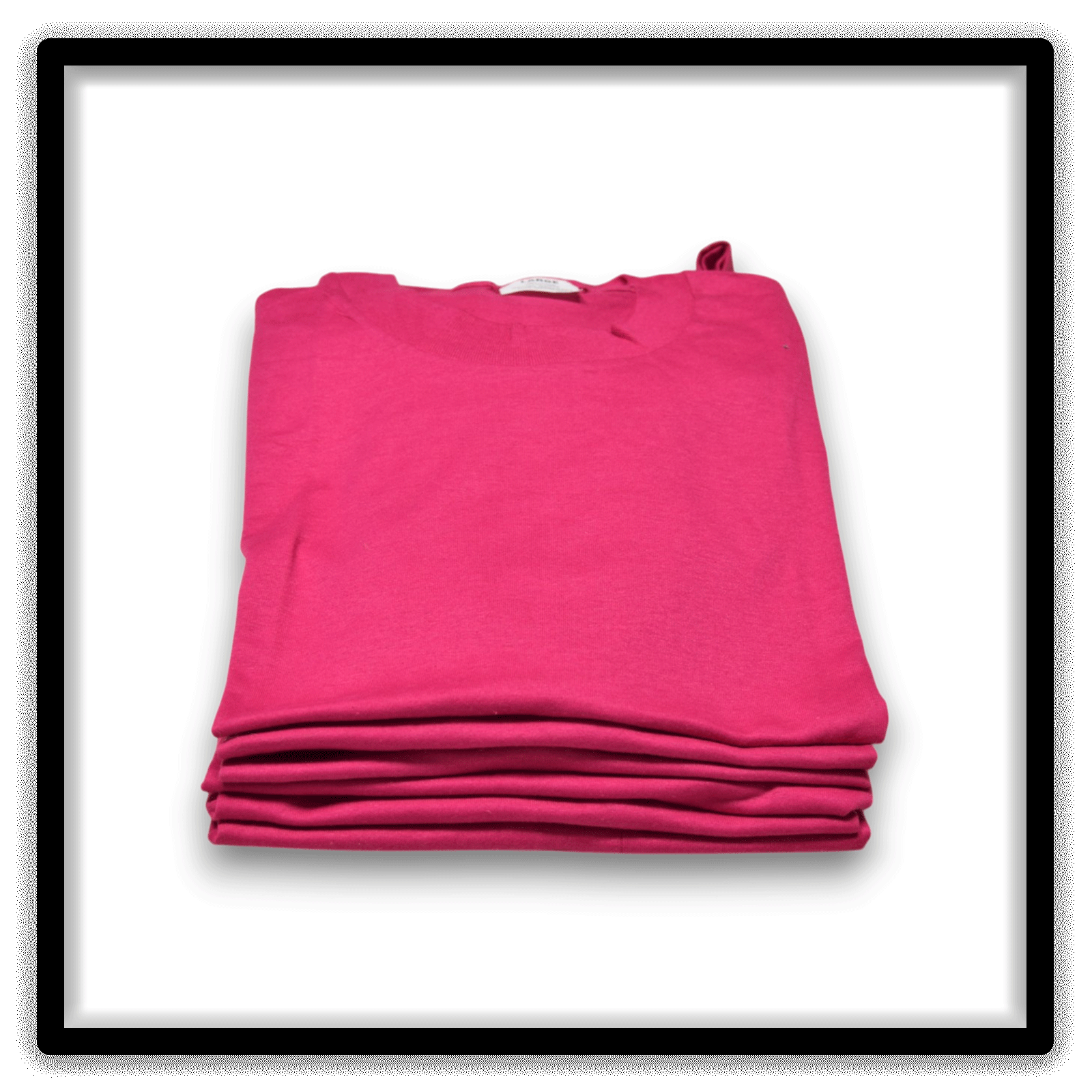 Real Vintage Blanks hot pink large single-stitch T-shirts Printer's Half-Dozen stack front