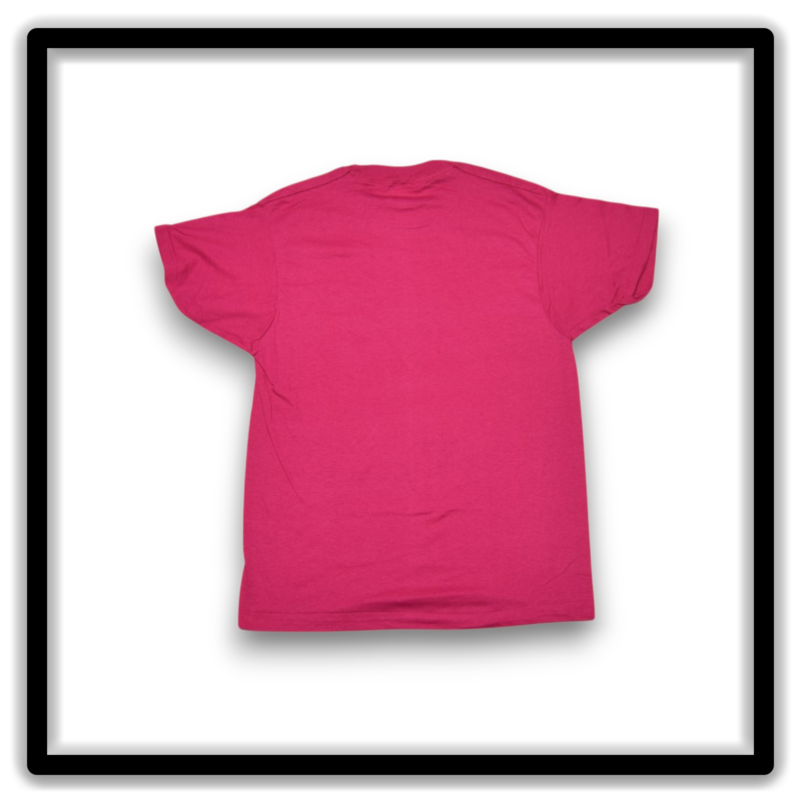 Real Vintage Blanks hot pink large single-stitch T-shirt full back view