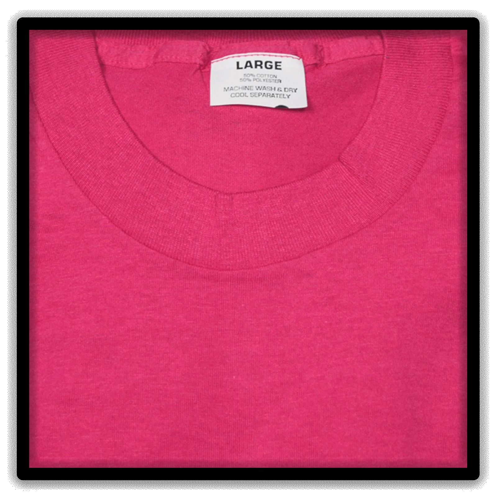 Real Vintage Blanks hot pink single-stitch T-shirt Large tag detail