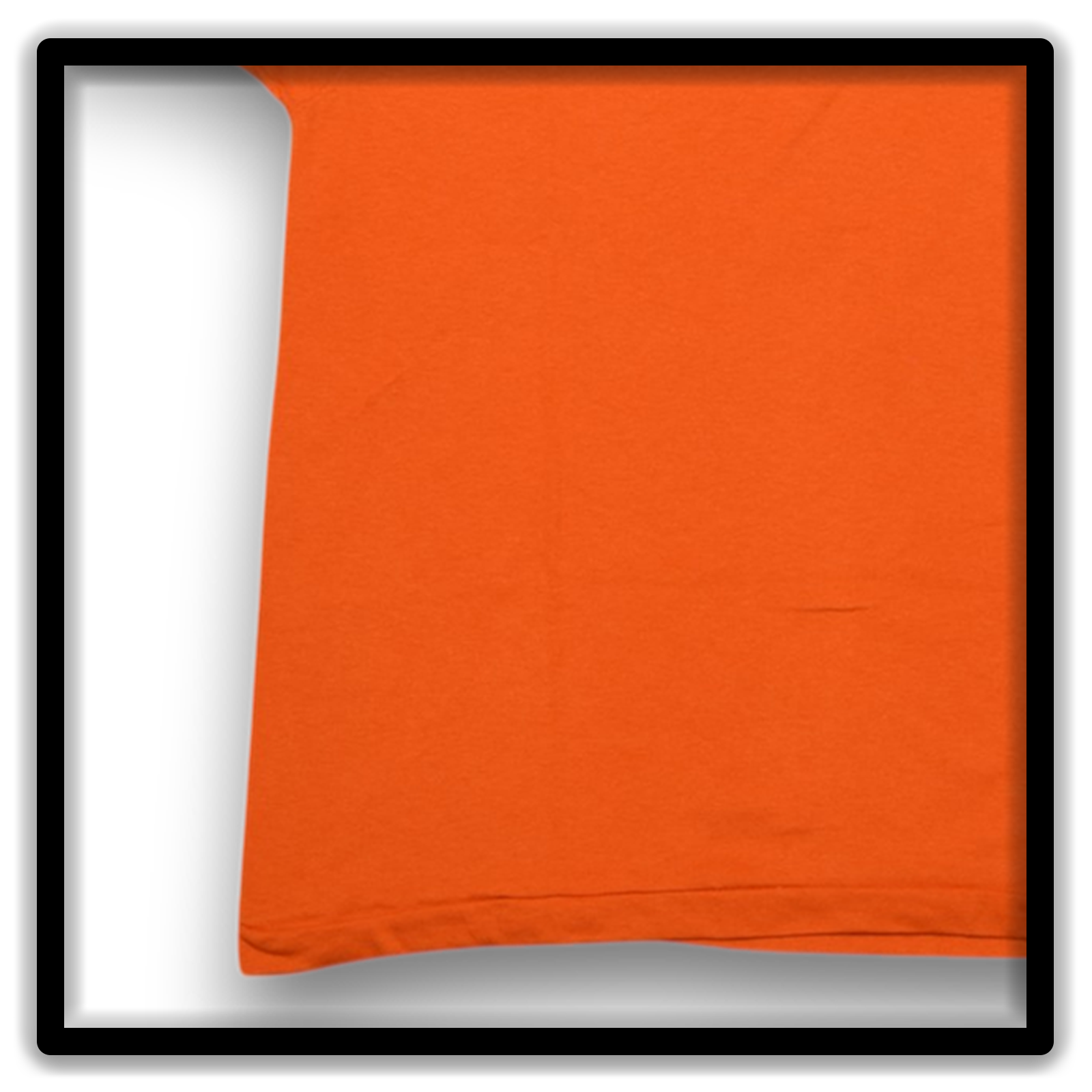 Printer's Half Dozen Orange Large vintage single-stitch blank T-shirts, hem detail