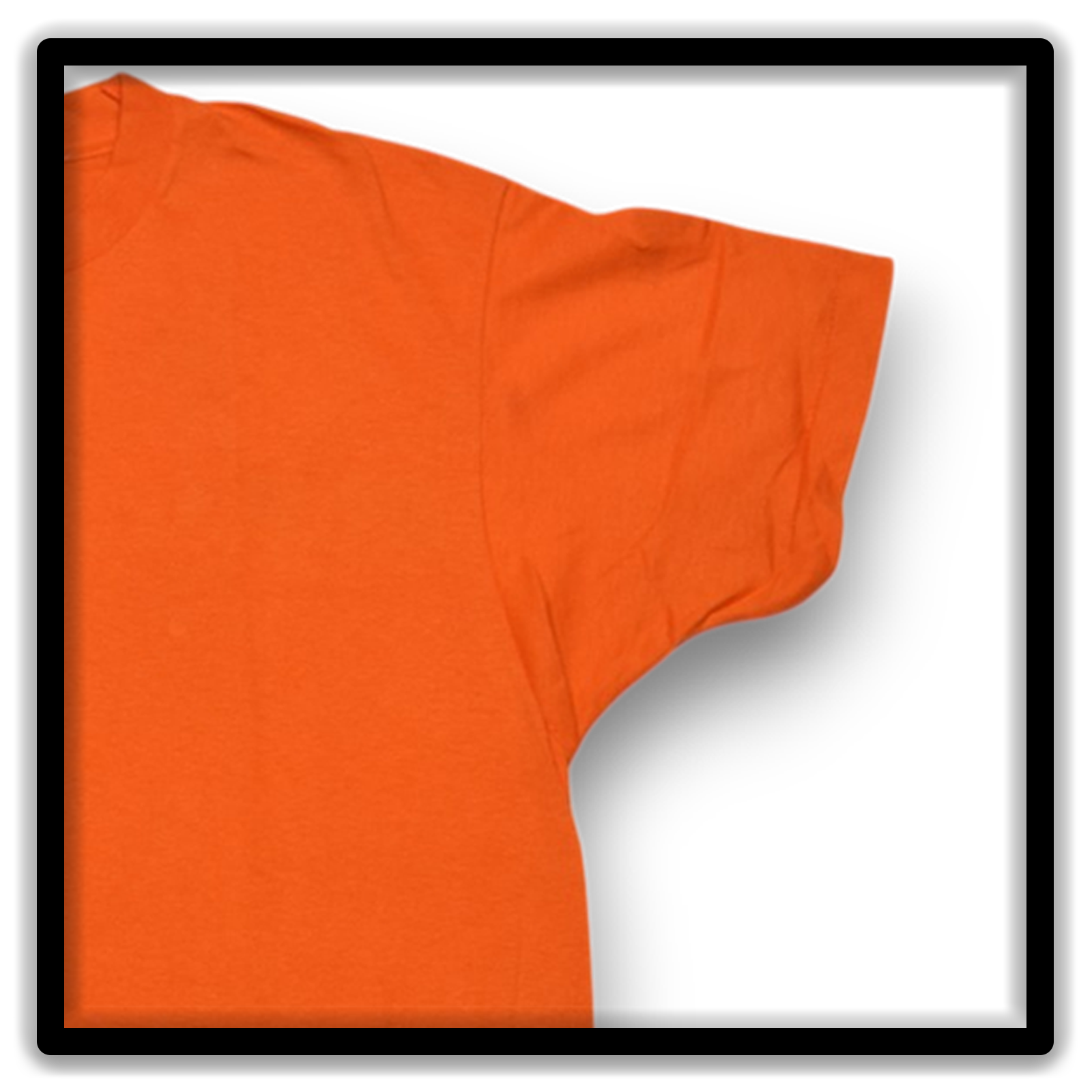 Printer's Half Dozen Orange Large vintage single-stitch blank T-shirts, sleeve detail