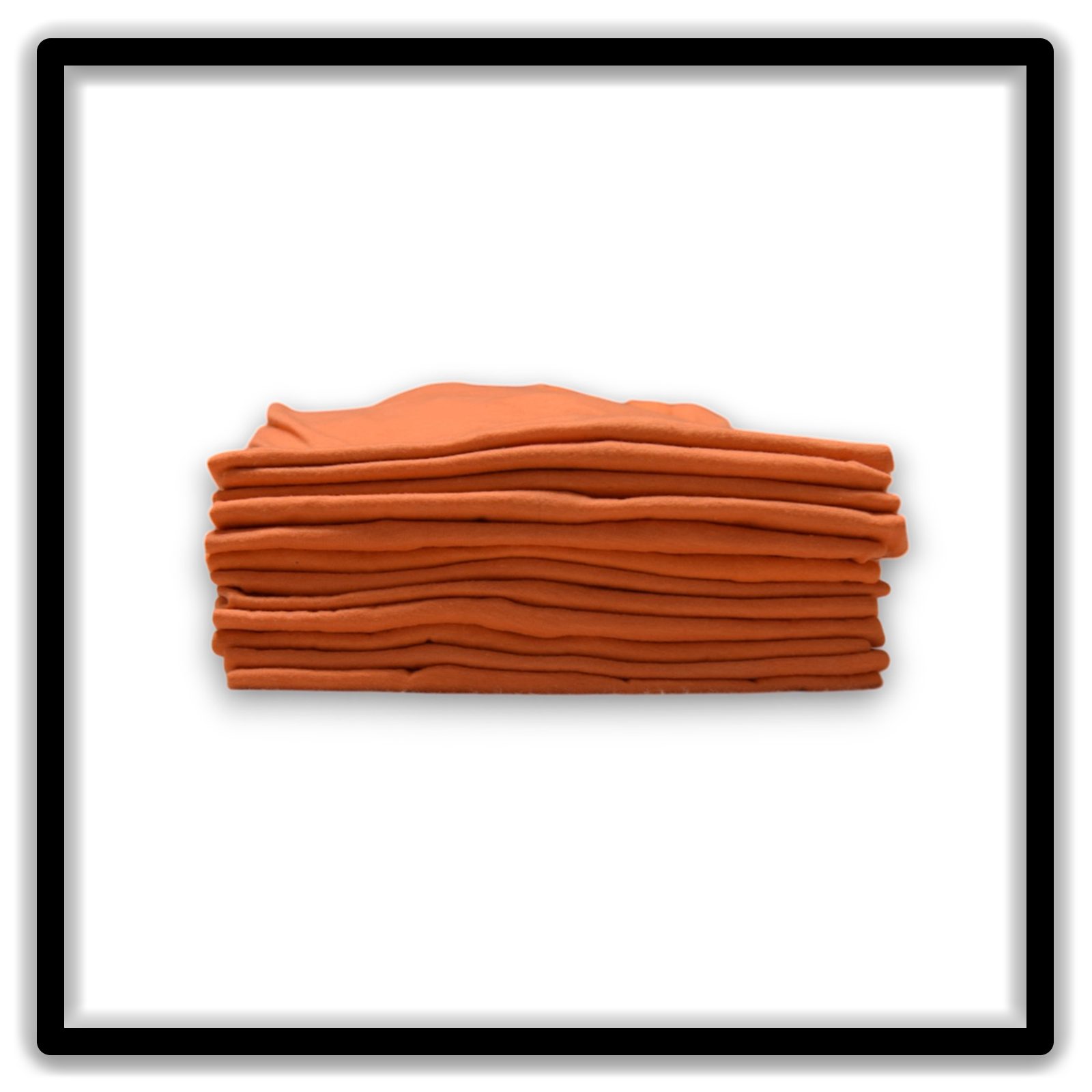 Printer's Dozen Orange XL vintage single-stitch blank T-shirts, stack side alternate