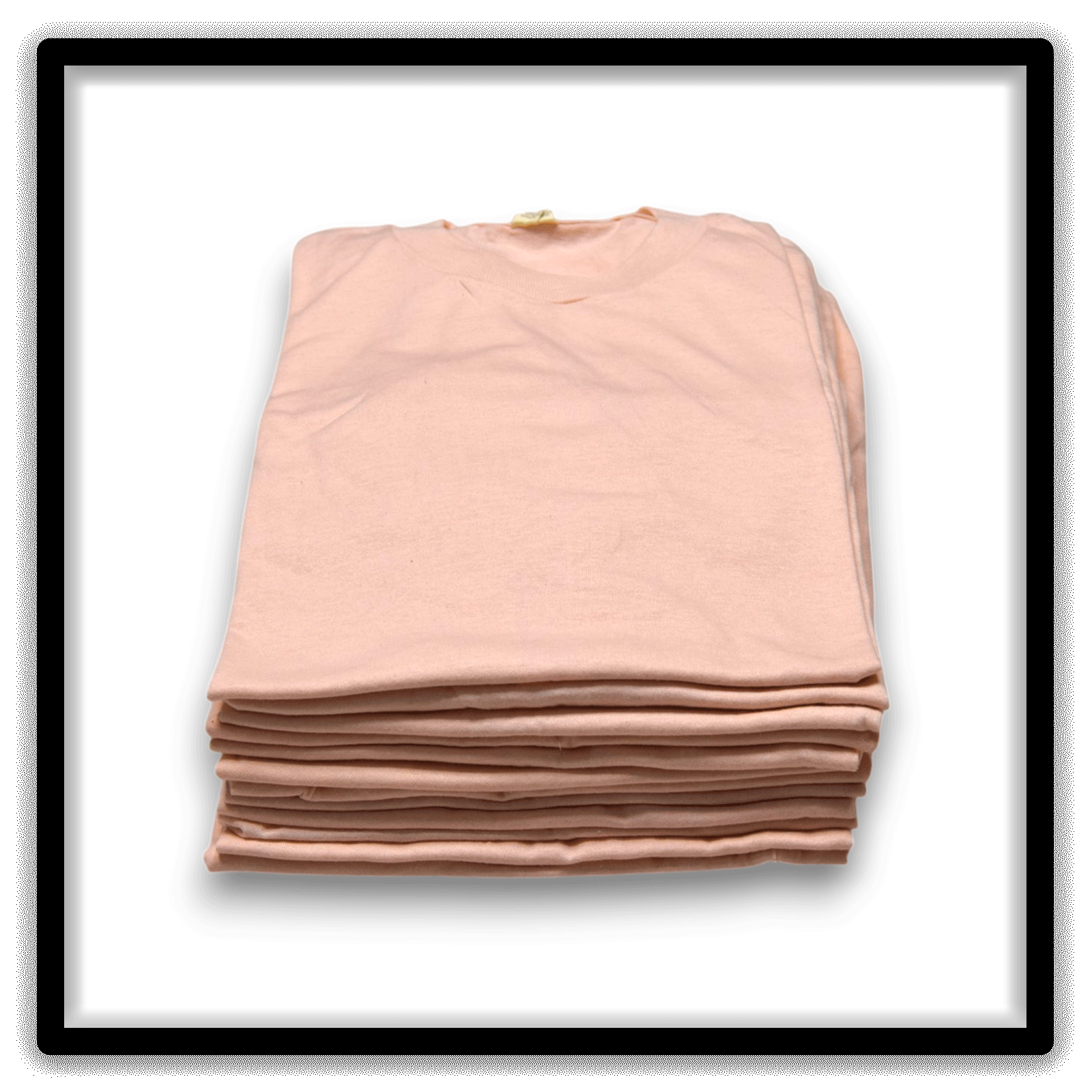 Printer's Dozen Pink Large vintage single-stitch blank T-shirts, stack front close