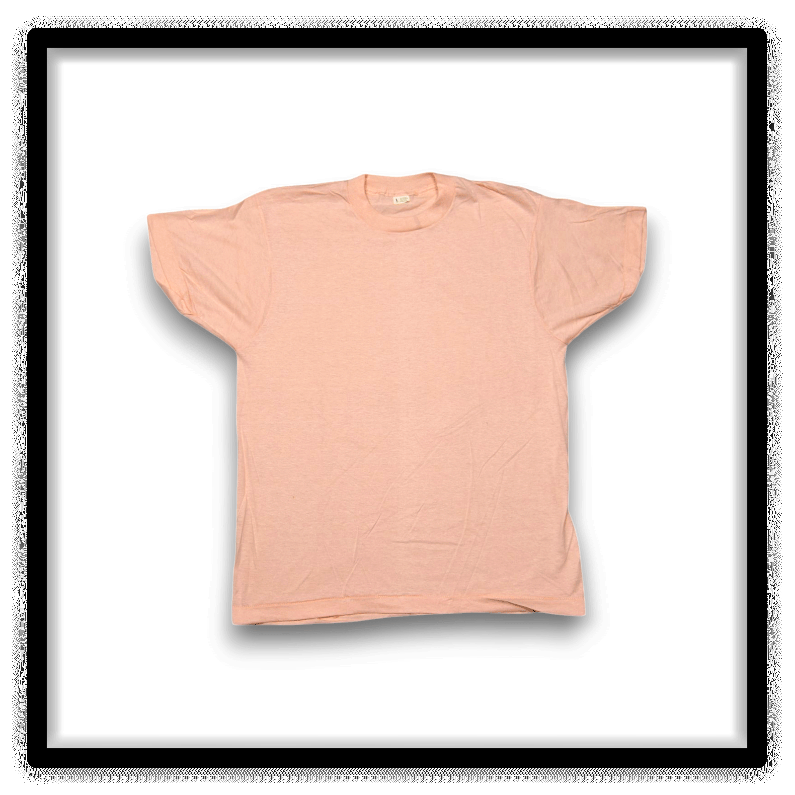 Printer's Dozen Pink Large vintage single-stitch blank T-shirts, full shirt front