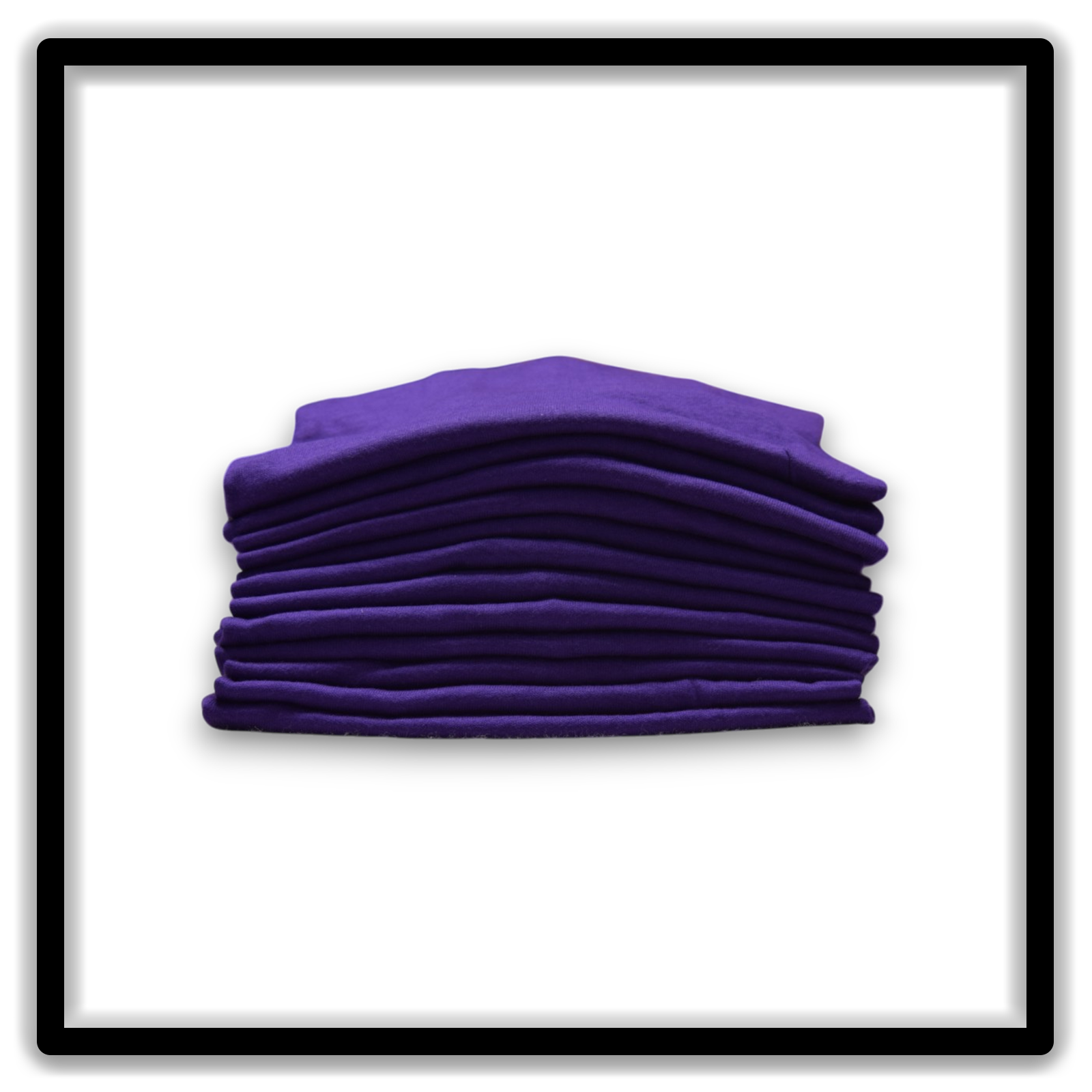 Printer's Dozen Purple Large vintage single-stitch blank T-shirts, stack side