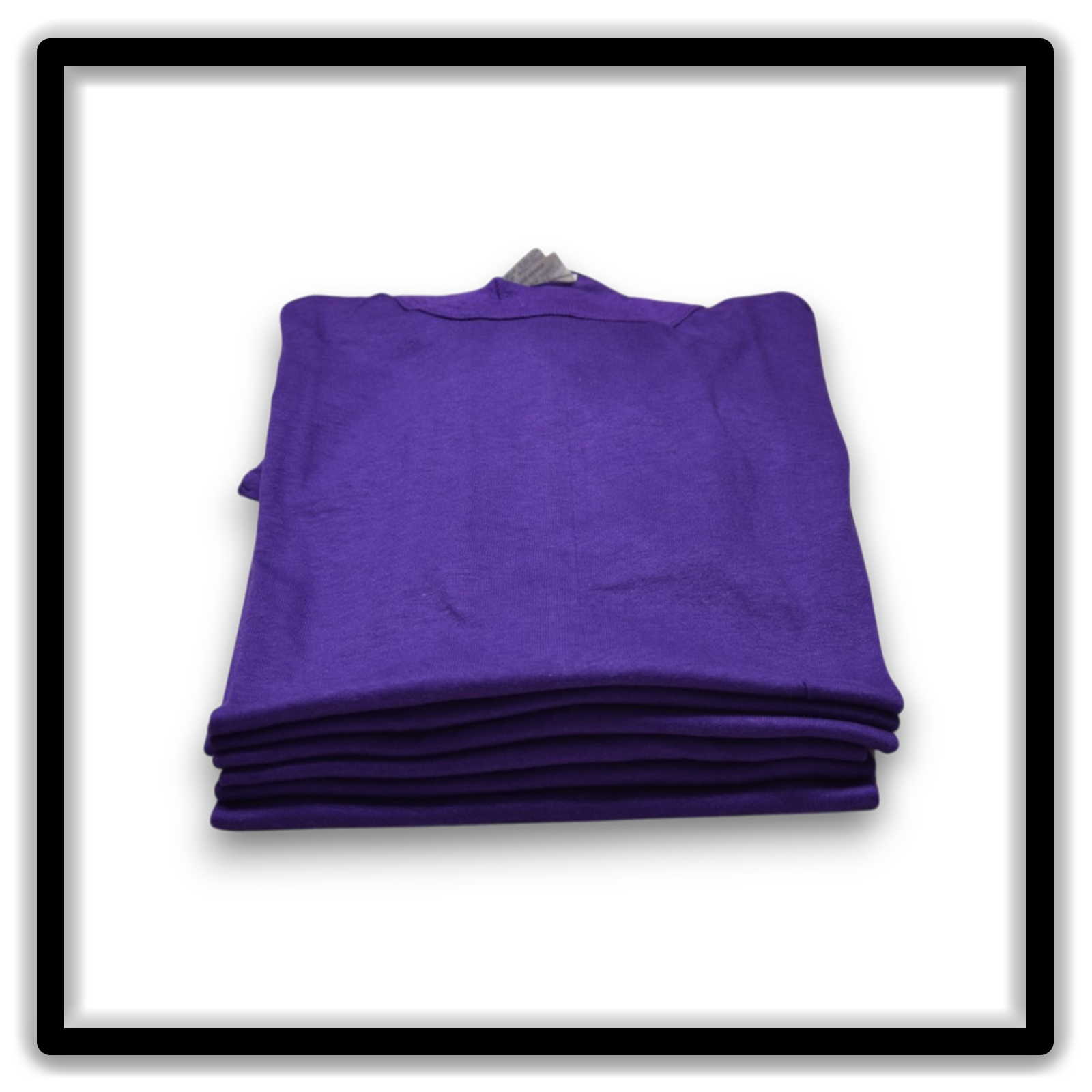 Printer's Half Dozen Purple Large vintage single-stitch blank T-shirts, stack front