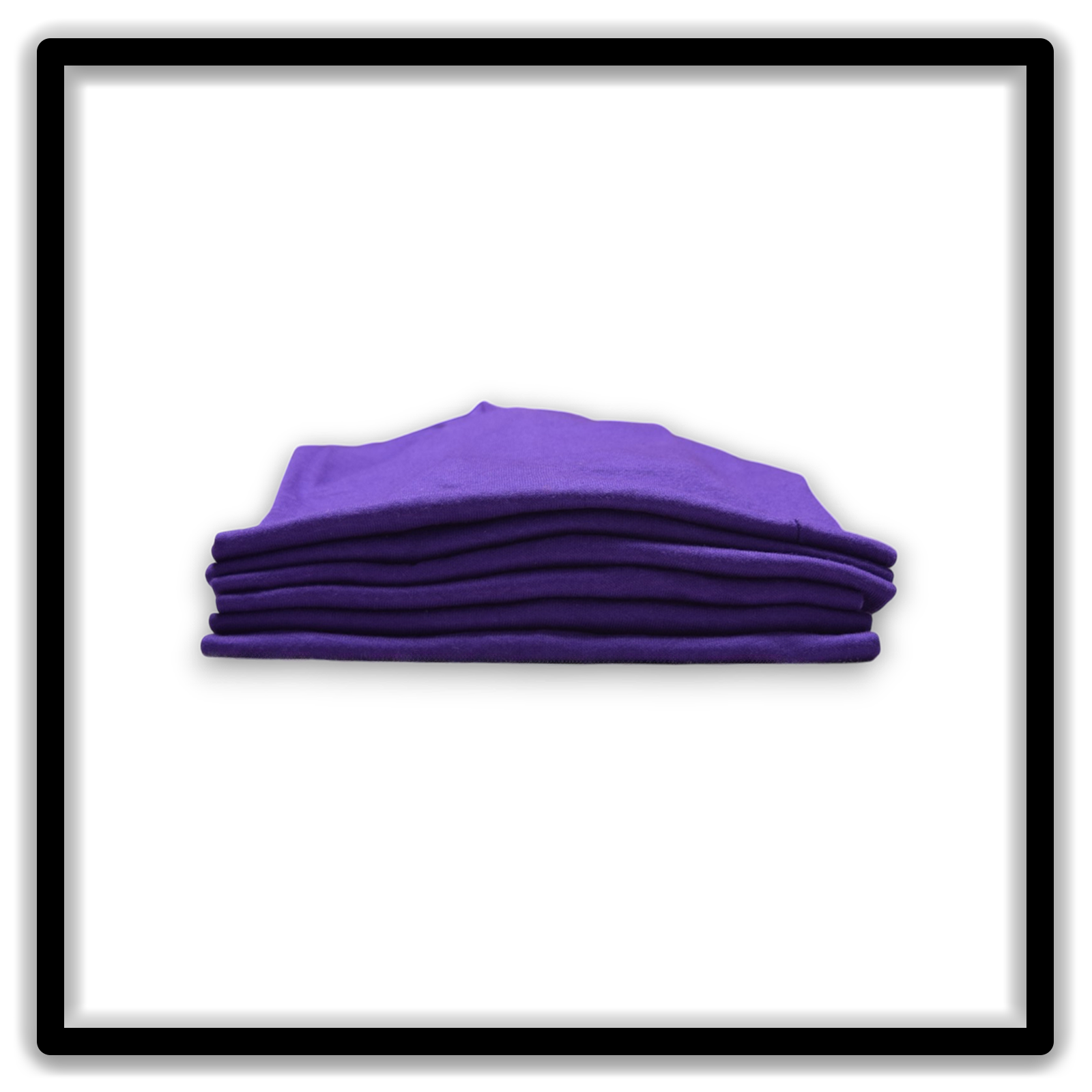 Printer's Half Dozen Purple Large vintage single-stitch blank T-shirts, stack side