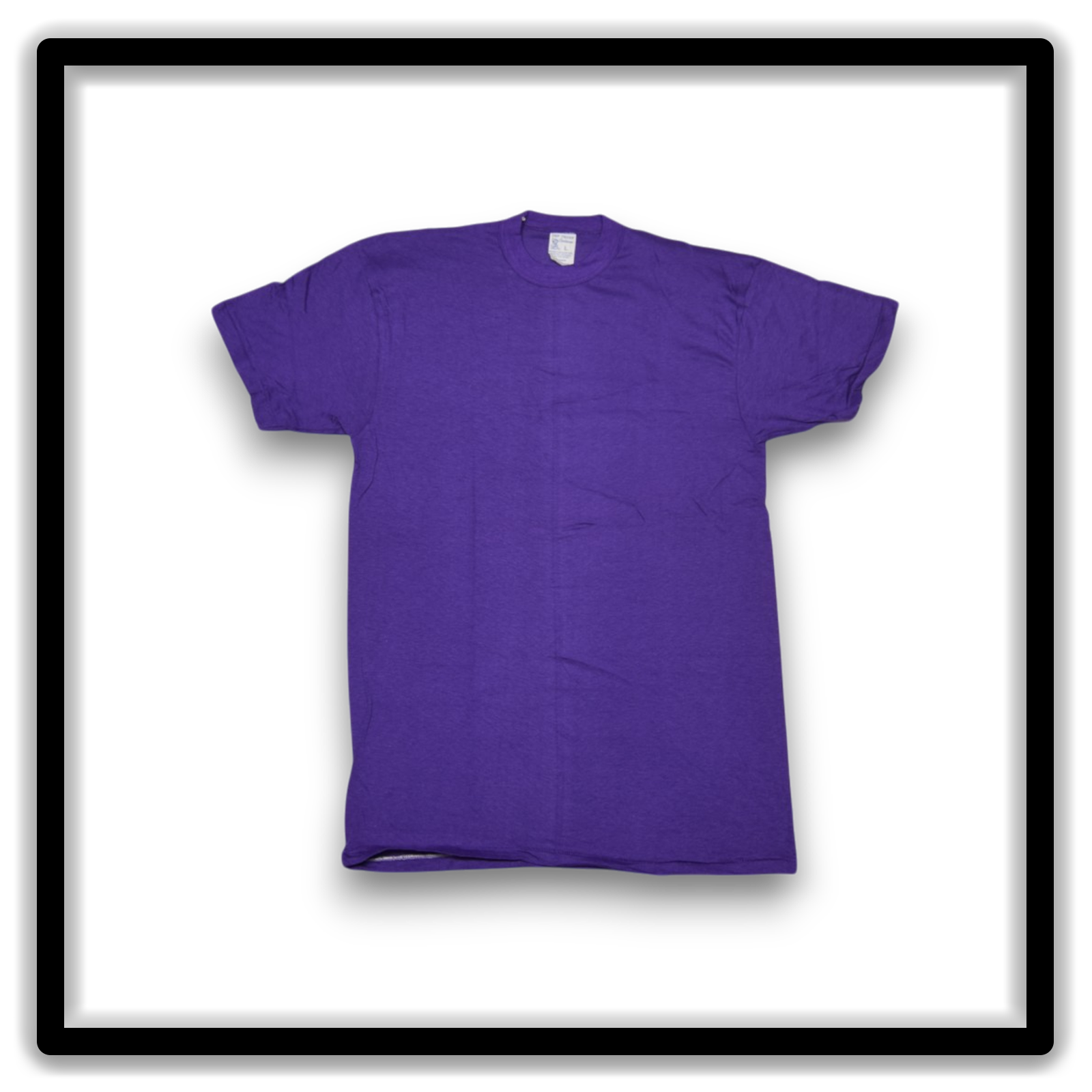 Printer's Half Dozen Purple Large vintage single-stitch blank T-shirts, full shirt front