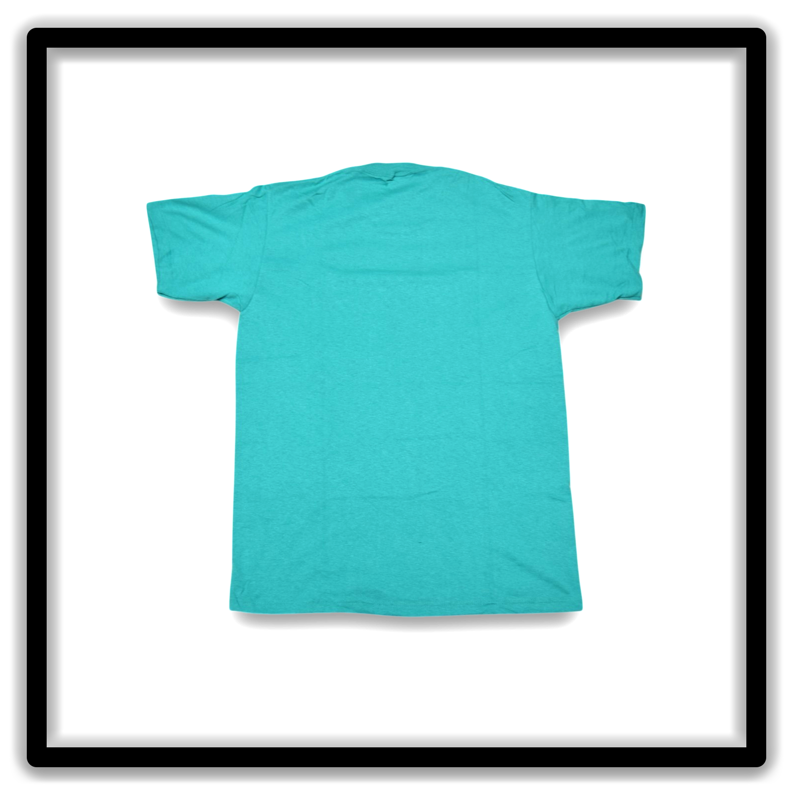 Printer's Half Dozen Teal Large vintage single-stitch blank T-shirts, full shirt back