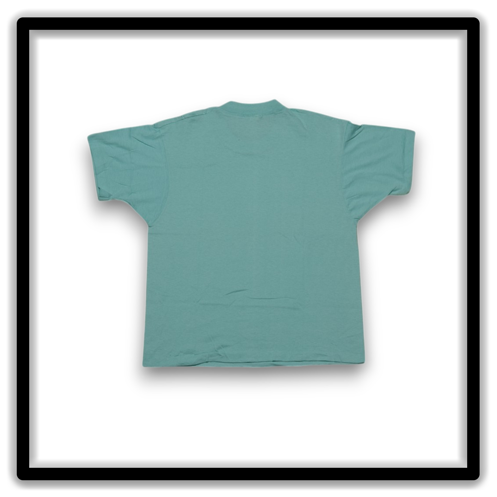 Printer's Half Dozen Teal XL vintage single-stitch blank T-shirts, full shirt back