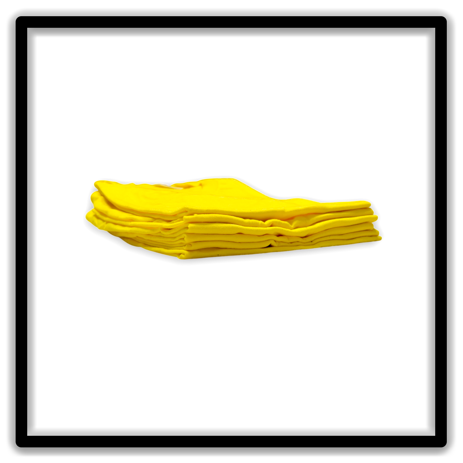 Printer's Half Dozen Yellow Medium vintage single-stitch blank T-shirts, stack side alternate