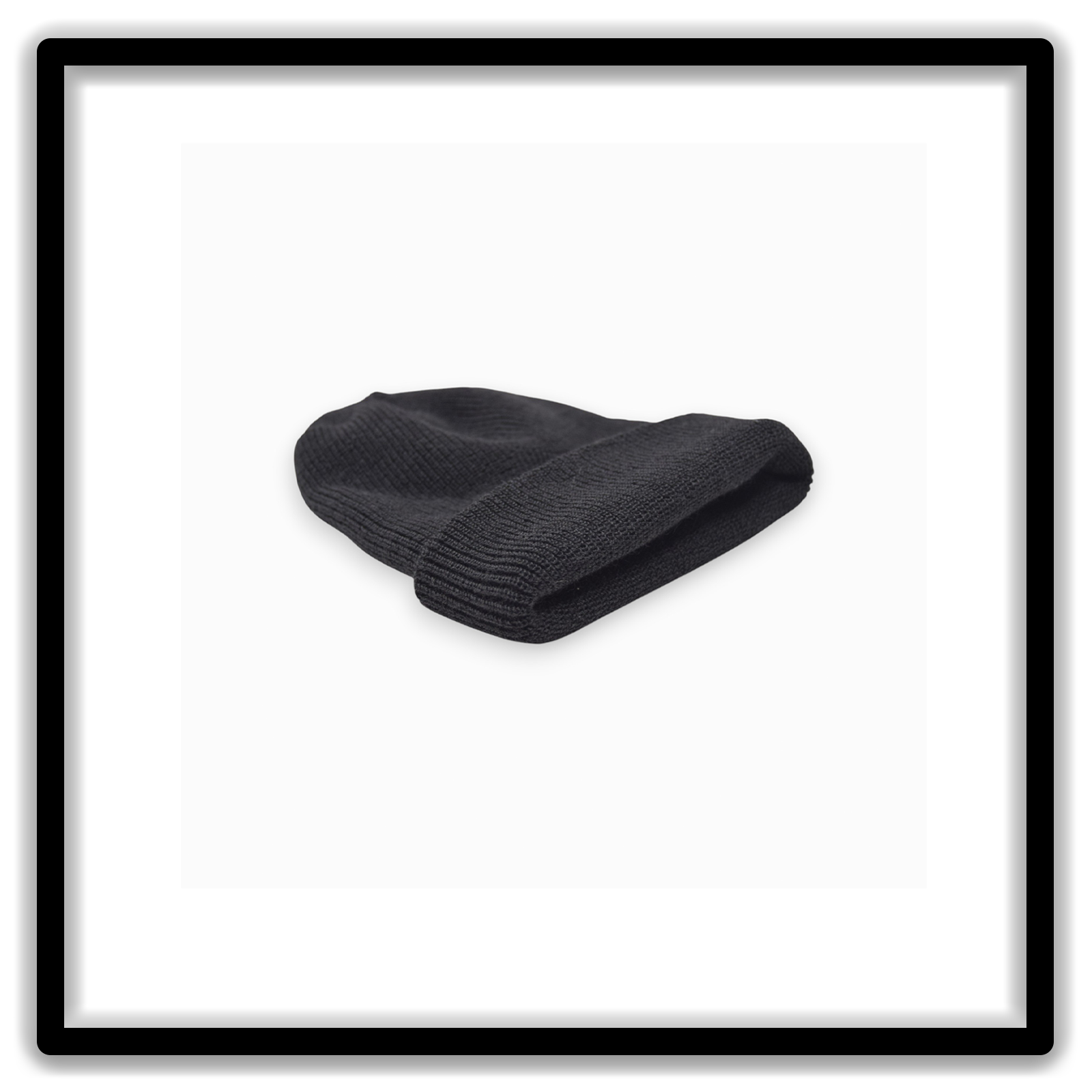 Vintage Style Blanks wool watch cap shown in interior view
